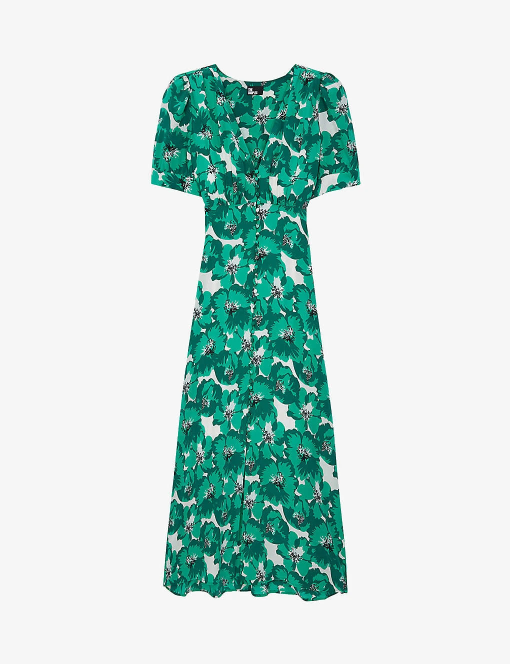 THE KOOPLES Floral-print Silk Midi Dress 3 THE KOOPLES Floral-print Silk Midi Dress