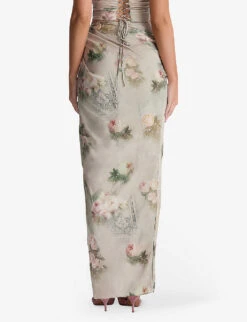 Vesper Floral-print Stretch-woven Maxi Skirt -Closet By She R04141850 VINTAGEFLORAL ALT03