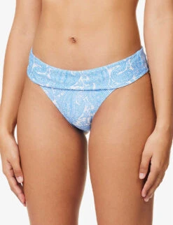 Cap Mala Graphic-print Stretch-recycled Polyamide Bikini Bottom -Closet By She R04142205 PRTPRT ALT02