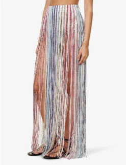 Missoni Metallic Fringe-embellished Woven Midi Skirt -Closet By She R04143376 MULTICOLOURED ALT02