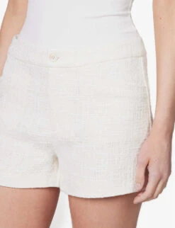 Paige Patrizia Mid-rise Cotton-rayon Blend Shorts -Closet By She R04144133 CREAM ALT04