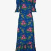 Toto Floral-print Cotton Midi Dress -Closet By She R04144936 COBALT M