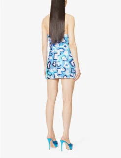 Heart-pattern Sequin-embellished Mini Dress -Closet By She R04145508 MULTI ALT03