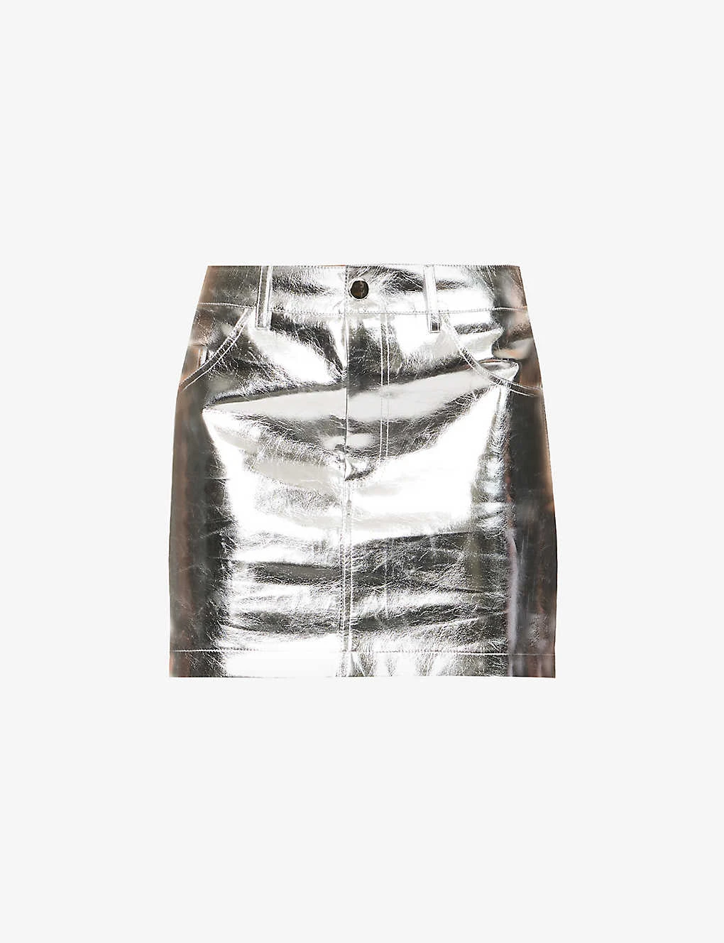Metallic Mid-rise Cotton-blend Mini Skirt 3 Metallic Mid-rise Cotton-blend Mini Skirt