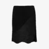 Policandro Lace-trim Woven Midi Skirt -Closet By She R04147079 BLACK M