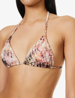 Palm Reef Graphic-pattern Bikini Top -Closet By She R04148250 MULTI ALT03