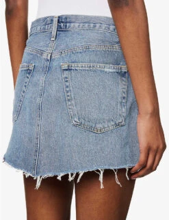 AGOLDE Parker High-rise Organic-denim Mini Skirt -Closet By She R04148484 ENTRANCEMIDVINTIND ALT04