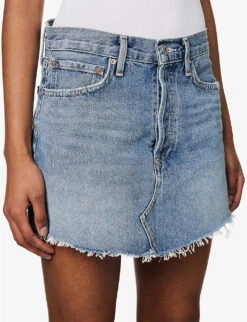 AGOLDE Parker High-rise Organic-denim Mini Skirt -Closet By She R04148484 ENTRANCEMIDVINTIND ALT05