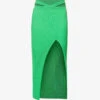 Yvonne Cut-out Knitted Midi Skirt -Closet By She R04148506 VIVIDGREEN M