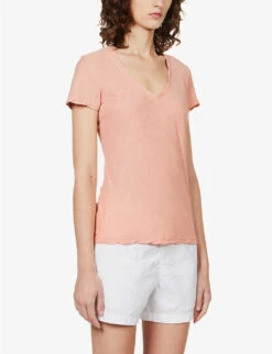 JAMES PERSE V-neck Regular-fit Cotton-jersey T-shirt -Closet By She R04149004 SPRITZ ALT02