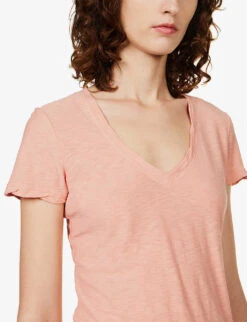 JAMES PERSE V-neck Regular-fit Cotton-jersey T-shirt -Closet By She R04149004 SPRITZ ALT04