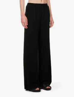 Max Mara Bazar Wide-leg Mid-rise Stretch-woven Trousers 9 Max Mara Bazar Wide-leg Mid-rise Stretch-woven Trousers -Closet By She R04149122 BLACK ALT02