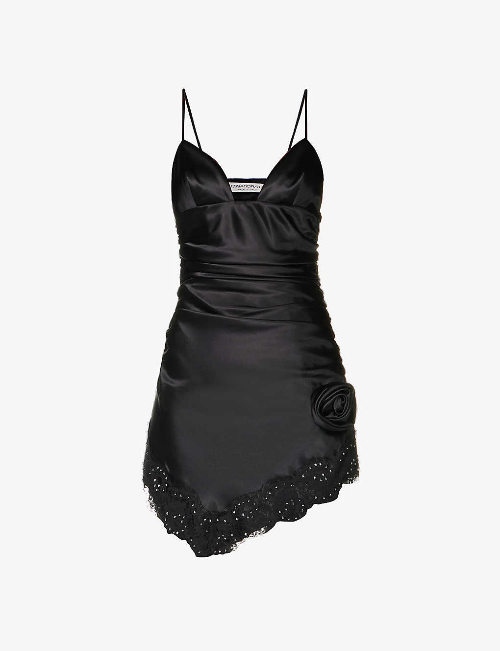 V-neck Lace-trim Silk-blend Mini Dress 3 V-neck Lace-trim Silk-blend Mini Dress