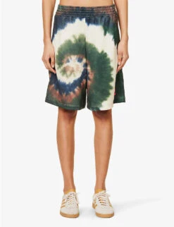 FRAME X Julia Sarr Jamois Tie-dye Relaxed-fit Mesh Shorts -Closet By She R04149889 FATIGUEMULTI ALT02