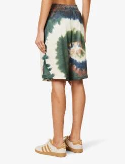 FRAME X Julia Sarr Jamois Tie-dye Relaxed-fit Mesh Shorts -Closet By She R04149889 FATIGUEMULTI ALT03