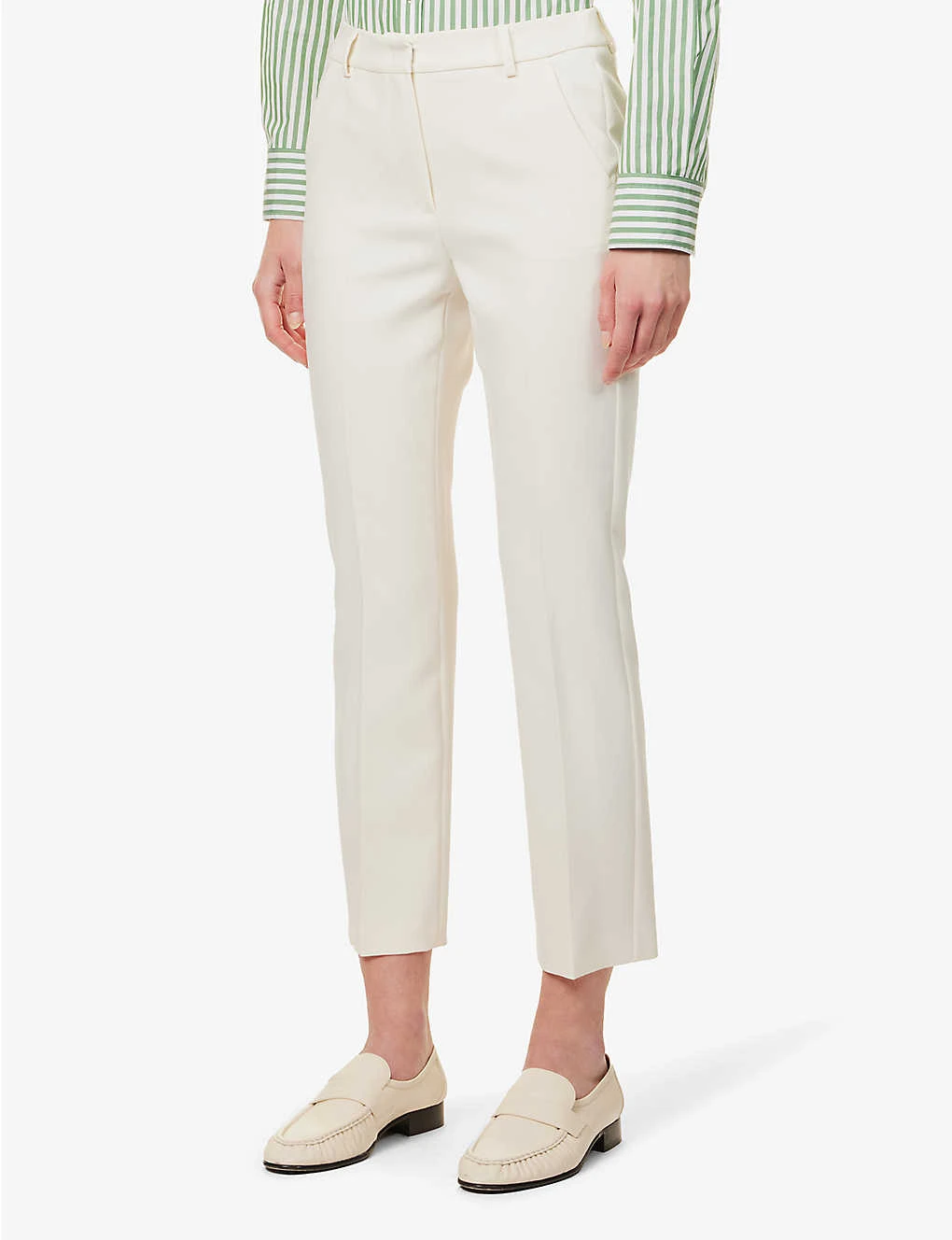 Weekend Max Mara Patata Pressed-crease Regular-fit Tapered-leg Stretch-woven Trousers 5 Weekend Max Mara Patata Pressed-crease Regular-fit Tapered-leg Stretch-woven Trousers - Image 3