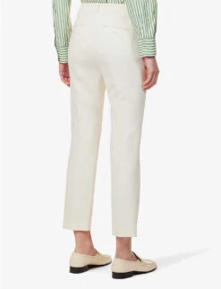 Weekend Max Mara Patata Pressed-crease Regular-fit Tapered-leg Stretch-woven Trousers 10 Weekend Max Mara Patata Pressed-crease Regular-fit Tapered-leg Stretch-woven Trousers -Closet By She R04151211 IVORY ALT03