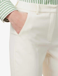 Weekend Max Mara Patata Pressed-crease Regular-fit Tapered-leg Stretch-woven Trousers 11 Weekend Max Mara Patata Pressed-crease Regular-fit Tapered-leg Stretch-woven Trousers -Closet By She R04151211 IVORY ALT04