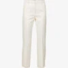 Weekend Max Mara Patata Pressed-crease Regular-fit Tapered-leg Stretch-woven Trousers -Closet By She R04151211 IVORY M