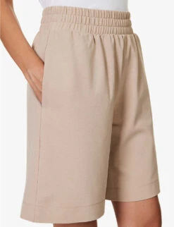 Weekend Max Mara Zoraide Regular-fit Mid-rise Stretch-jersey Shorts -Closet By She R04151226 BEIGE ALT04
