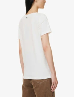 Weekend Max Mara Multib Regular-fit Stretch-cotton T-shirt -Closet By She R04151245 WHITE ALT03