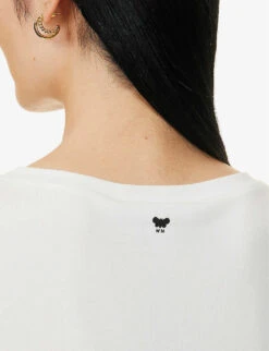 Weekend Max Mara Multib Regular-fit Stretch-cotton T-shirt -Closet By She R04151245 WHITE ALT04