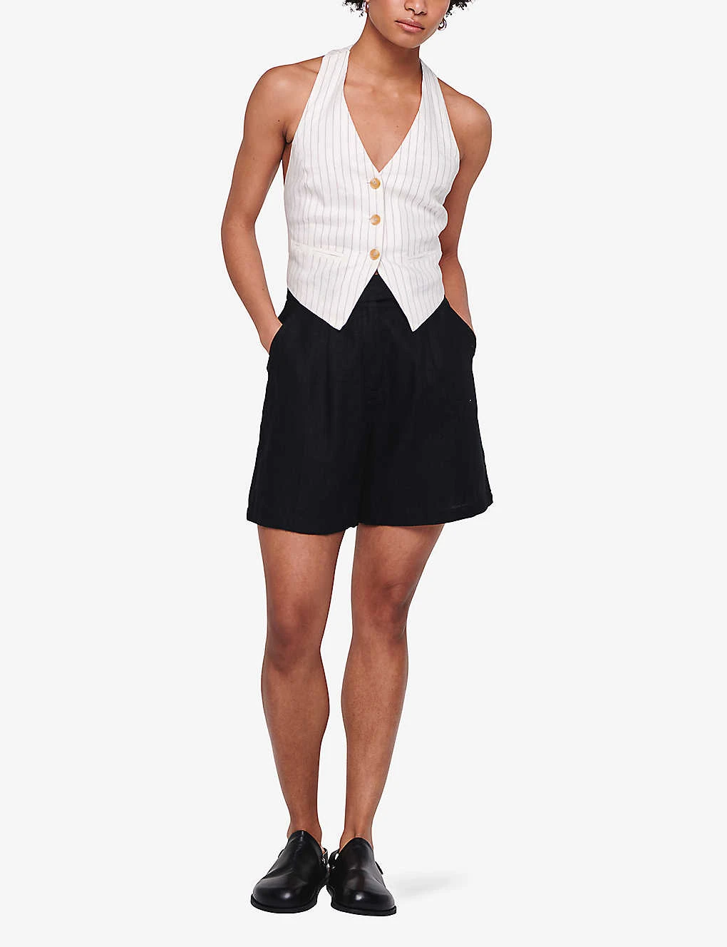 Fidel Tabbed Linen Shorts 4 Fidel Tabbed Linen Shorts - Image 2