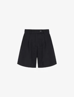 Fidel Tabbed Linen Shorts