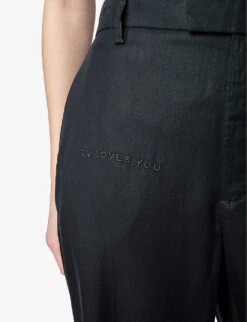 Zadig & Voltaire Peter Wide-leg High-rise Woven Trousers -Closet By She R04151936 NOIR ALT04