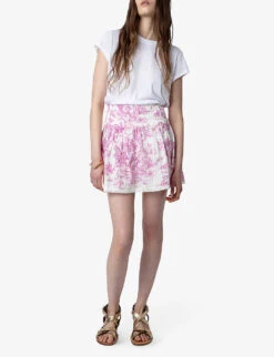 Zadig & Voltaire Jocky Toile-de-Jouy-print Organic-cotton Mini Skirt -Closet By She R04151942 TOILE ALT01