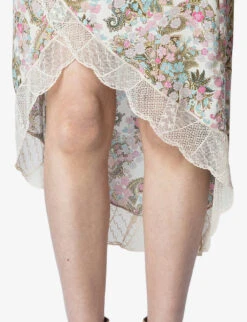 Zadig & Voltaire Jeudie High-rise Floral-print Woven Midi Skirt -Closet By She R04151965 DEEPPARME ALT04