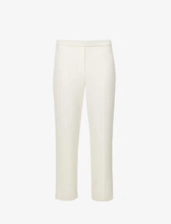 THEORY Treeca Wide-leg High-rise Woven Trousers