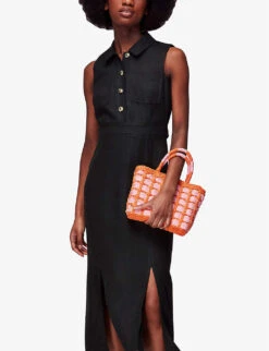 Whistles Molly Slit-detail Sleeveless Linen Midi Dress -Closet By She R04153119 BLACK ALT02