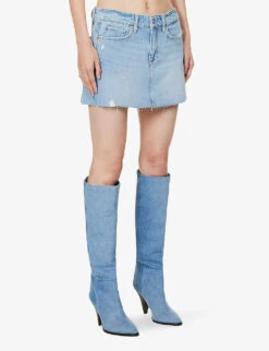 Paige Ryder Belt-loop Denim Mini Skirt -Closet By She R04153191 SONATADISTRESSED ALT02