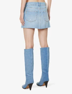 Paige Ryder Belt-loop Denim Mini Skirt -Closet By She R04153191 SONATADISTRESSED ALT03