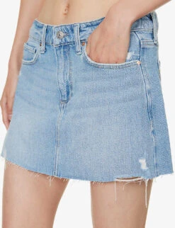 Paige Ryder Belt-loop Denim Mini Skirt -Closet By She R04153191 SONATADISTRESSED ALT04