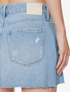 Paige Ryder Belt-loop Denim Mini Skirt -Closet By She R04153191 SONATADISTRESSED ALT05