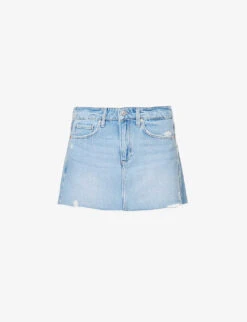 Paige Ryder Belt-loop Denim Mini Skirt