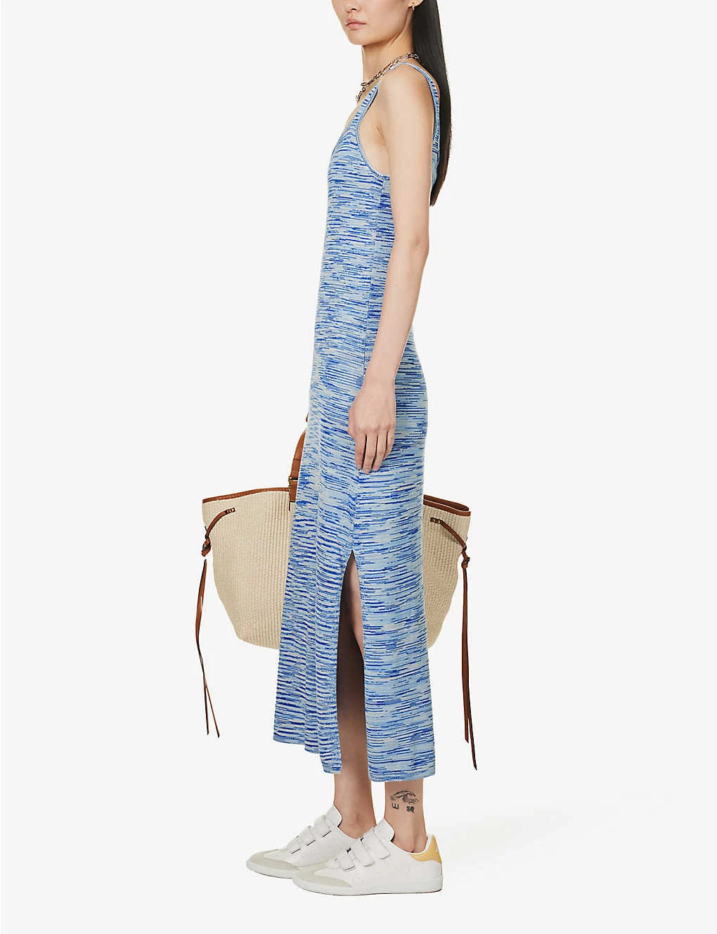 Paige Palermo V-neck Cotton-blend Knitted Midi Dress 4 Paige Palermo V-neck Cotton-blend Knitted Midi Dress - Image 2