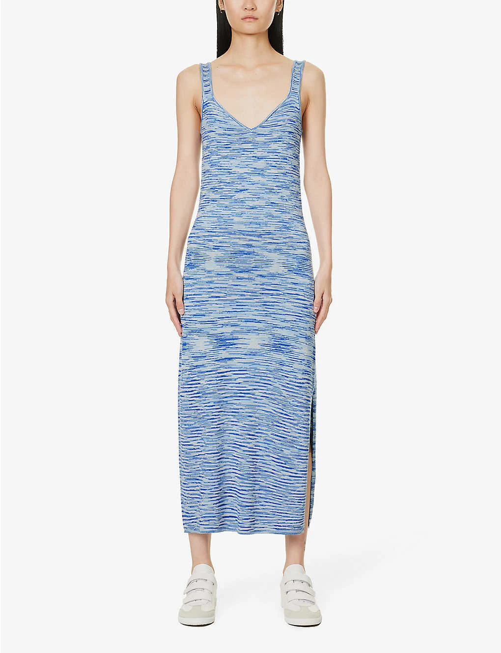 Paige Palermo V-neck Cotton-blend Knitted Midi Dress 5 Paige Palermo V-neck Cotton-blend Knitted Midi Dress - Image 3