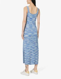 Paige Palermo V-neck Cotton-blend Knitted Midi Dress 10 Paige Palermo V-neck Cotton-blend Knitted Midi Dress -Closet By She R04153200 OCEANBREEZEMIX ALT03