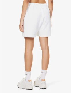 Sweat High-rise Logo-print Cotton-jersey Shorts 10 Sweat High-rise Logo-print Cotton-jersey Shorts -Closet By She R04153530 WHITE ALT03