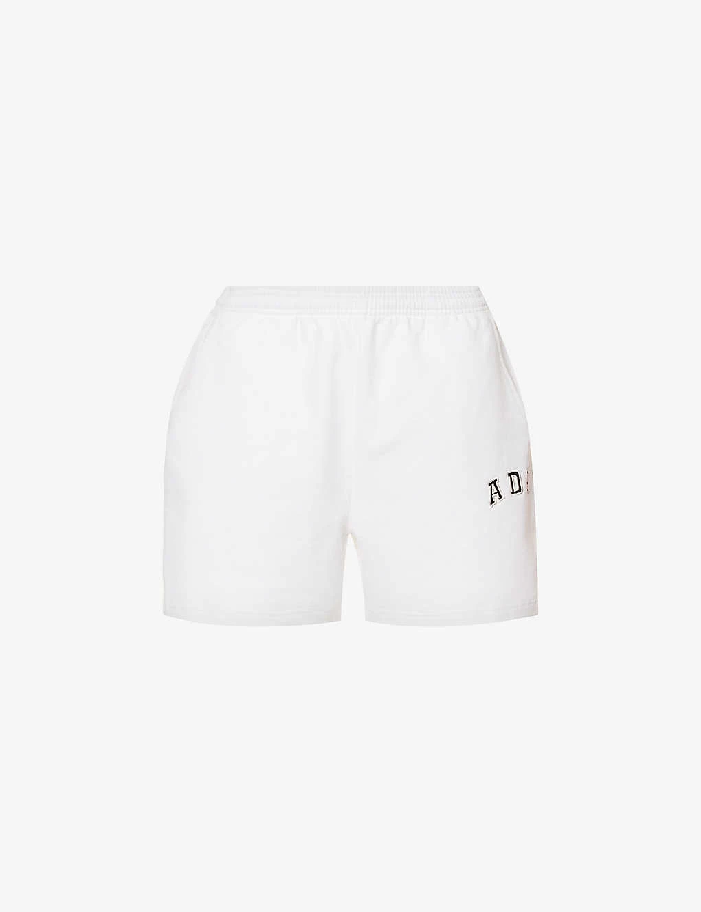 Sweat High-rise Logo-print Cotton-jersey Shorts 3 Sweat High-rise Logo-print Cotton-jersey Shorts