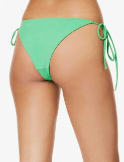 Tie-side Mid-rise Bikini Bottoms -Closet By She R04153636 KELLYGREEN ALT03