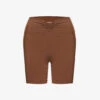 Ruched High-rise Stretch-woven Shorts -Closet By She R04153644 CHOCOLATEBROWN M