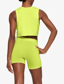 Boyfriend Cropped Stretch-woven Top 9 Boyfriend Cropped Stretch-woven Top -Closet By She R04153774 YELLOWHIGHLIGHTER ALT03