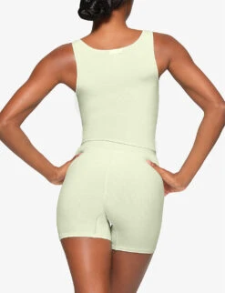 Soft Lounge Ribbed Stretch-jersey Top -Closet By She R04153805 HONEYDEW ALT03