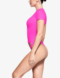 Fits Everybody Short-sleeved Stretch-jersey T-shirt -Closet By She R04153829 NEONPINK ALT02