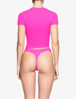 Fits Everybody Short-sleeved Stretch-jersey T-shirt -Closet By She R04153829 NEONPINK ALT03