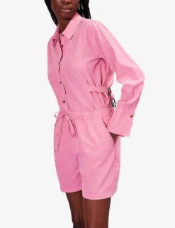 Whistles Lola Drawstring-waist Woven Shorts -Closet By She R04154605 PINK ALT02